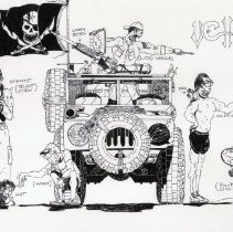 Caricature drawing of  Delta Platoon, ST-5