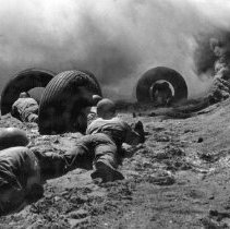 Trainees working with explosives