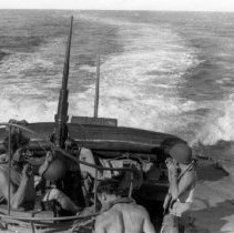 Battle drill, 20mm machine gun aft on our craft