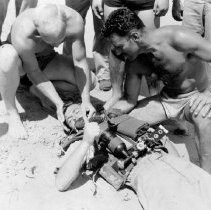 British officer becomes concious after collapsing in a test