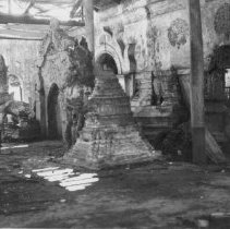 Burmese temple ruined by the Japanese