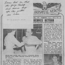 St Albans Naval Hosopital News Vol 2 No 21 about Loren Barbour with photo