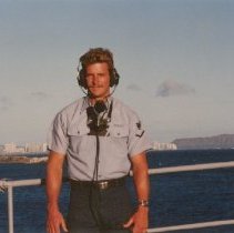 Leaving Pearl Harbor Sept 88 WestPac Diamond Head in Background