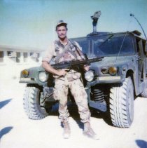 Charles G Mann II , Oct 11, 1990 M-60E Machine Gun. Saudi Arabia SEAL Base