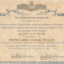 Enlisted Surface Warfare Specialist