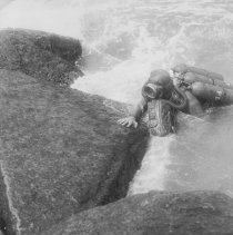 UDT Diver Approaching Beach with C-3 Team 17