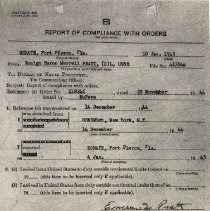 Report Of Compliance With Orders 10jan1945