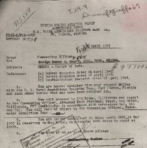 Travel Orders 29apr1945