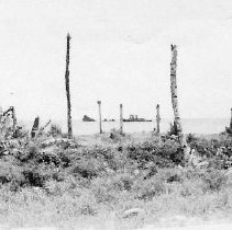 Partial Sunken Boat From Shore