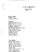 NCDU Utah Beach June 6, 1944 roster