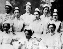 A Group photo of nurses that includes Mary Freeland