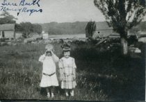 Irene Barth and Nancy Rogers near the docks
