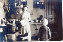 Christina Barth and daughter Irene in the kitchen