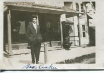 George Craker in Front of the Barth store