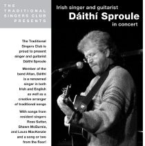 Dáithí Sproule Traditional Singers Club Poster