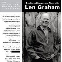 Len Graham Traditional Singers Club Poster