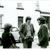 Laura MacKenzie, Pádraic Mac Mathúna and Dáithí Sproule at Willie Week 1980