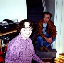 Eileen McIsaac with Altan bouzouki player Ciarán Curran at a Twin Cities ga