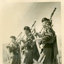 Brian Boru Irish Pipe Band marching photos. 1960s.