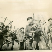 Brian Boru Irish Pipe Band marching photos. 1960s.