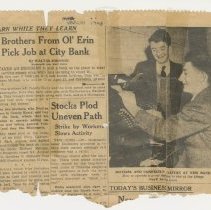 Con and Mike Sullivan at Northwestern Bank in Minneapolis