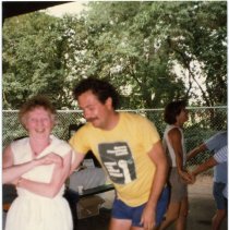 Mike Whalen teaching dance at an outdoor event in the Twin Cities