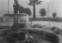 Icicles on the fountain at Los Banos Del Mar