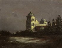 Santa Barbara Mission by Moon light