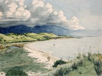 Artist's  Conception: "Santa Barbara before the arrival of the Spanish"