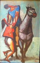 Abstract - Man on Horse, mid-20th c.