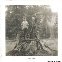 Dean McCurry (11) and cousin Jim McCurry, summer 1957