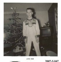 Dean McCurry Christmas 1958, in residence above Fall City Feed Store