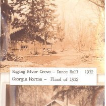 Chimney of Morton house, dance hall, Georgia Morton in flood of 1932