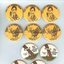 Buttons from Fall City celebrations, 1970-1981