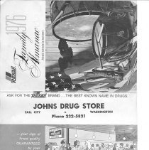 1976 Family Almanac given out by John's Drug Store, Fall City