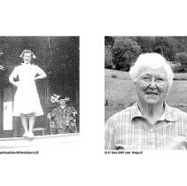 Gloria Morgan as young nurse and in 2006