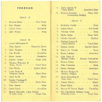 Sallal Grange Talent Show, March 18, 1955 program