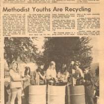 1971 clippings, Gloria Morgan and Methodist Youth