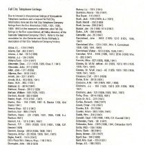 Fall City Telephone listings, 1929-1947