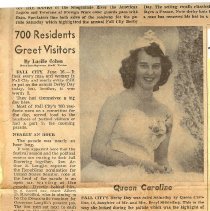 Derby Days clippings 1954-58, Fall City