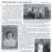 2007 Fall City Newsletter article about Phyllis McCaffree
