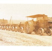 Steam tractor on Main Street, Fall City
