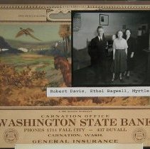 Calendar and photo from Washington State Bank, Tolt