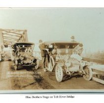 Blau Bros Auto Stage Line, Kirkland Falls City Tolt, on Tolt River Bridge