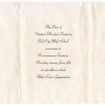 Class of 1941, Commencement invitation