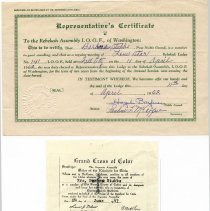 Award certificates, Barbra Stubbs, Fall City