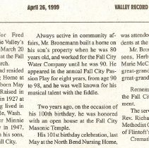 Valley Record Heritage Supplements, 1997, 1999