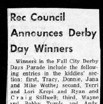 Articles, Fall City events 1955, 1976