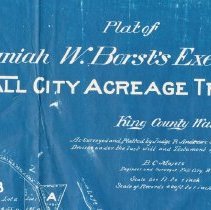 Plat map of Jeremiah W. Borst's Executor's Fall City Acreage Tracts