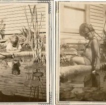 Jack Kelley in the Cheney family garden. Fall City, c1934